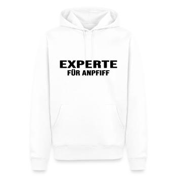 Fußball Fußballexperte vorm Anpfiff Fußballregeln - Männer Premium Bio Hoodie - Weiß - Vorne - Nico (187cm)