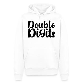Cadeau d’anniversaire 10 ans, 10 ans, pour garçons et filles - Sweat à capuche Premium bio Homme - blanc - Devant - Nico (187cm)