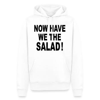 Now Have We The Salad, Now we have the salad - Men’s Premium Organic Hoodie - white - Front - Nico (187cm)