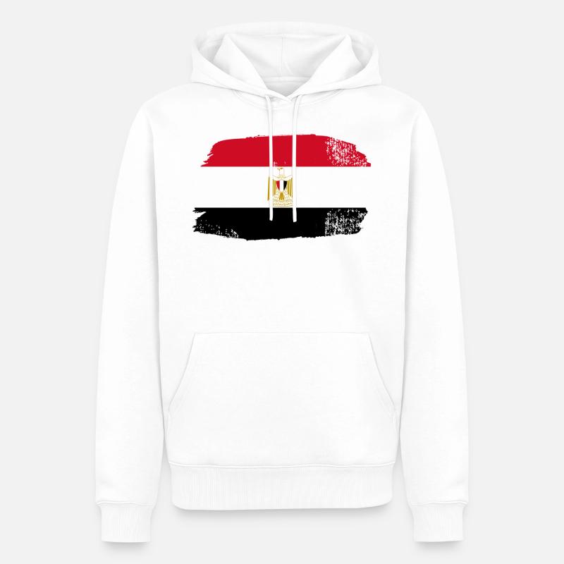 Drapeau de l'Égypte - Sweat à capuche Premium bio Homme - blanc