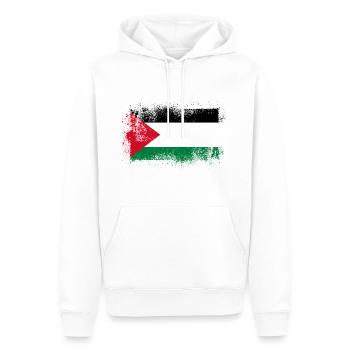 Palestine - Men’s Premium Organic Hoodie - white - Front - Nico (187cm)