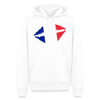 France - Men’s Premium Organic Hoodie - white - Front - Nico (187cm)