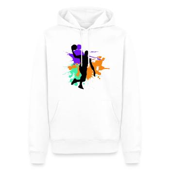 Basketball - Sweat à capuche Premium bio Homme - blanc - Devant - Nico (187cm)