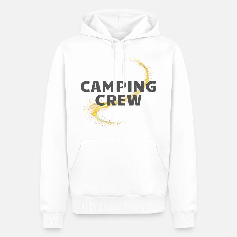 Équipe de camping - Sweat à capuche Premium bio Homme - blanc