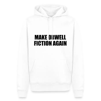 make orwell fiction again - Männer Premium Bio Hoodie - Weiß - Vorne - Nico (187cm)