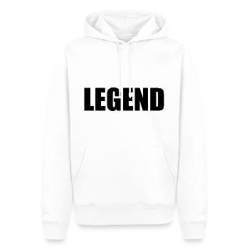 Legend - Sweat à capuche Premium bio Homme - blanc - Devant - Nico (187cm)