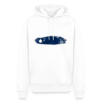 Snowflakes, stars and a Christmas ball - Men’s Premium Organic Hoodie - white - Front - Nico (187cm)