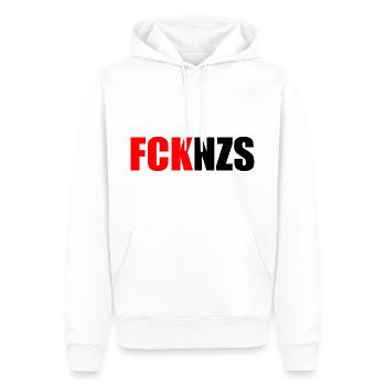 Fck nzs - Männer Premium Bio Hoodie - Weiß - Vorne - Nico (187cm)