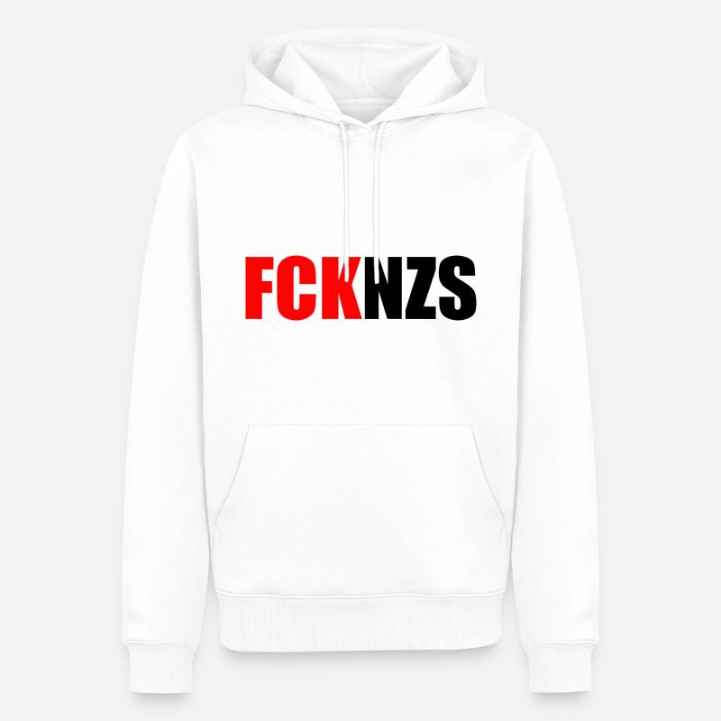 Fck nzs - Männer Premium Bio Hoodie - Weiß