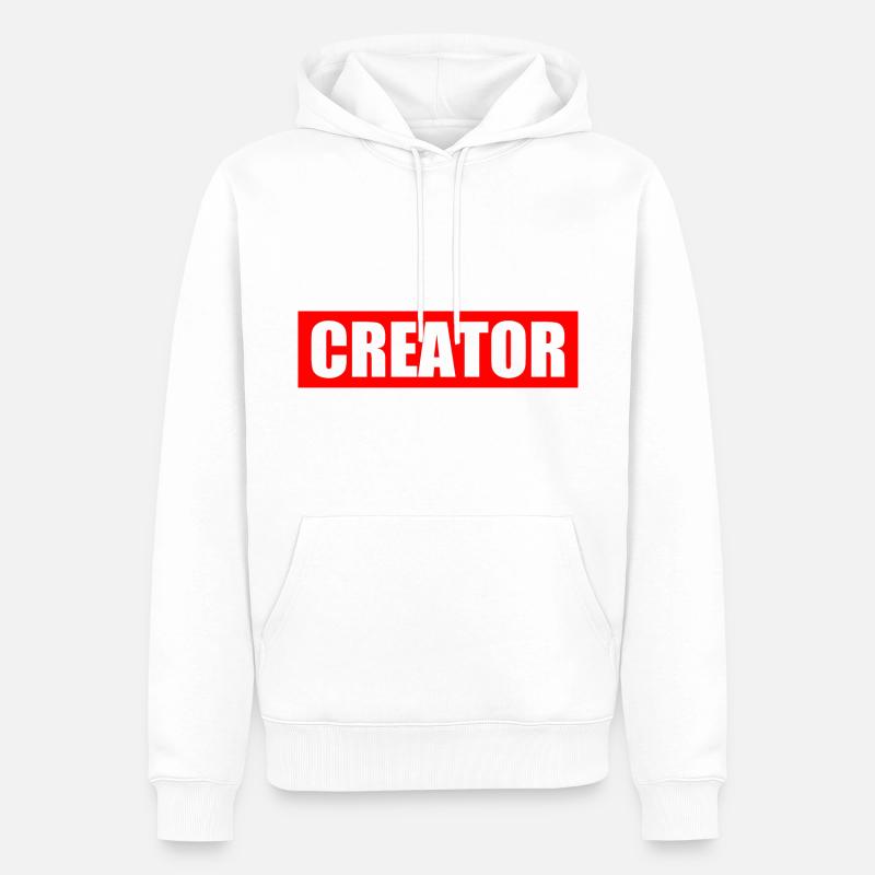 Creator - Sweat à capuche Premium bio Homme - blanc