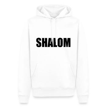 Shalom - Sweat à capuche Premium bio Homme - blanc - Devant - Nico (187cm)