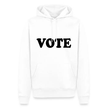 Vote - Men’s Premium Organic Hoodie - white - Front - Nico (187cm)