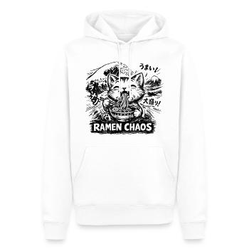 Ramen Nouilles, Amoureux des Chats, Kats Kawaii Rétro - Sweat à capuche Premium bio Homme - blanc - Devant - Nico (187cm)