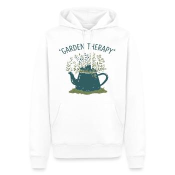 Garten Therapie Teekanne - Männer Premium Bio Hoodie - Weiß - Vorne - Nico (187cm)