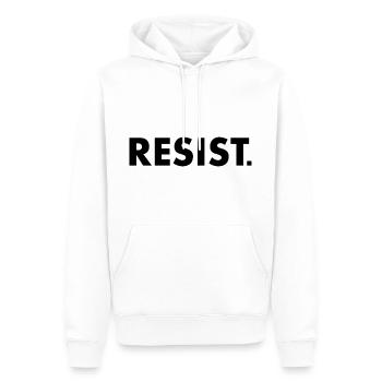 Resist - Männer Premium Bio Hoodie - Weiß - Vorne - Nico (187cm)