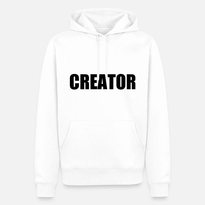 Creator - Sweat à capuche Premium bio Homme - blanc