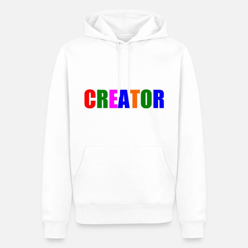 Creator - Sweat à capuche Premium bio Homme - blanc