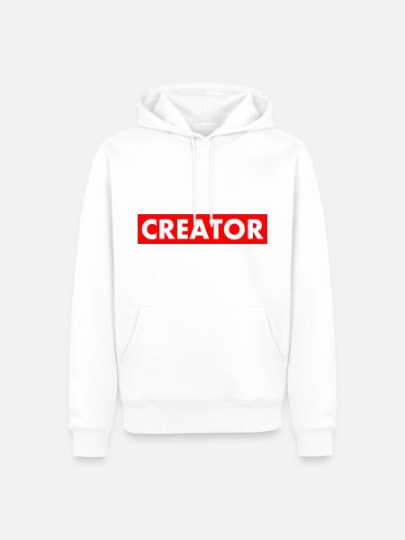 Creator - Men’s Premium Organic Hoodie - white