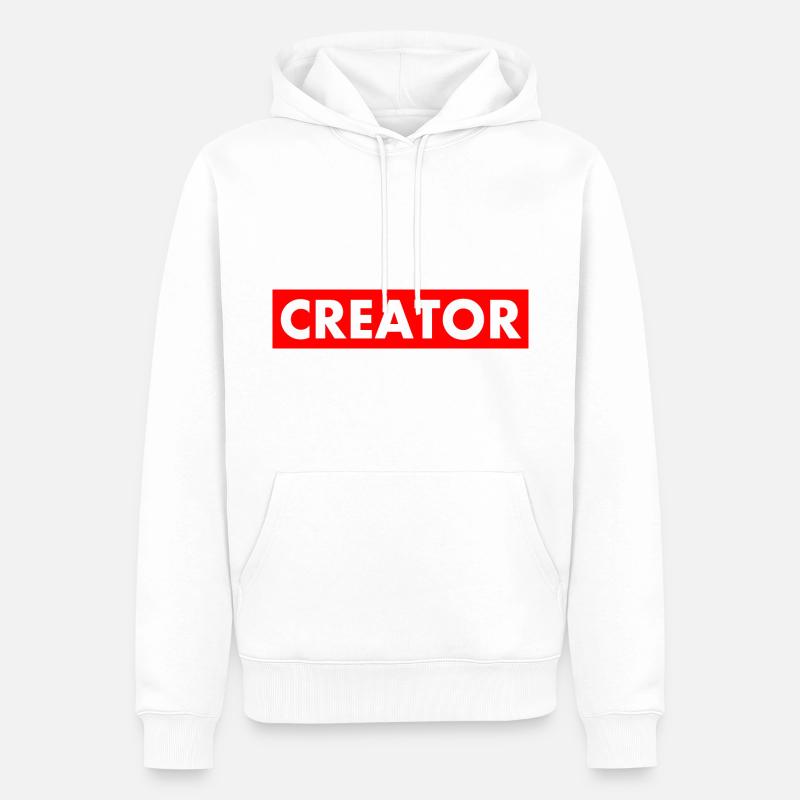 Creator - Sweat à capuche Premium bio Homme - blanc