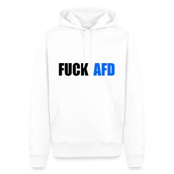 Fuck afd - Männer Premium Bio Hoodie - Weiß - Vorne - Nico (187cm)