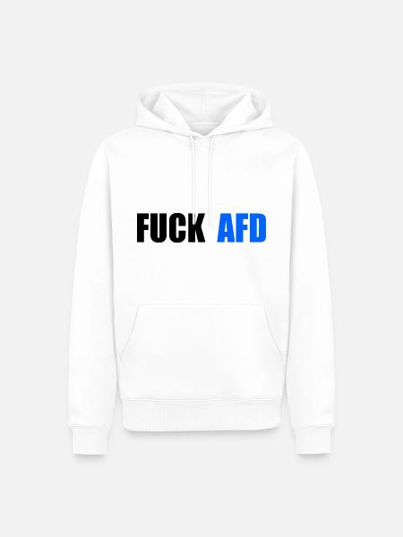 Fuck afd - Men’s Premium Organic Hoodie - white