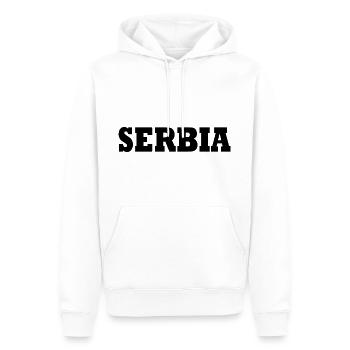 Serbien - Männer Premium Bio Hoodie - Weiß - Vorne - Nico (187cm)