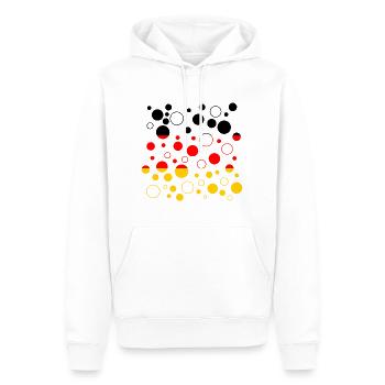 Deutschland Flagge - Männer Premium Bio Hoodie - Weiß - Vorne - Nico (187cm)
