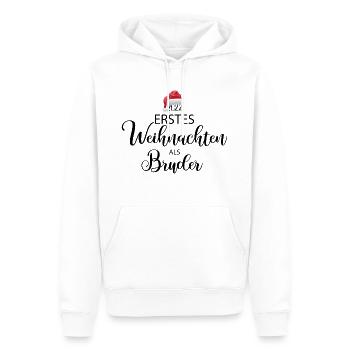 Erstes Weihnachten als Bruder - Männer Premium Bio Hoodie - Weiß - Vorne - Nico (187cm)