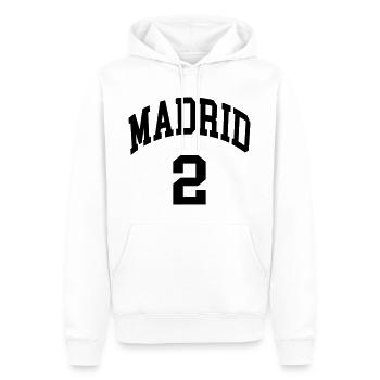 Madrid 2 - Sweat à capuche Premium bio Homme - blanc - Devant - Nico (187cm)