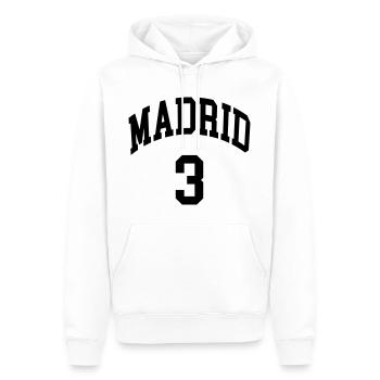 Madrid 3 - Sweat à capuche Premium bio Homme - blanc - Devant - Nico (187cm)