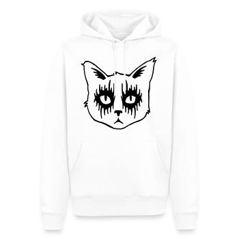 Black Metal Cat - Sweat à capuche Premium bio Homme - blanc - Devant - Nico (187cm)