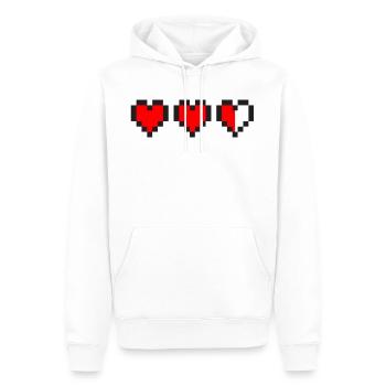 Half-Heart Video Game Hearts - Männer Premium Bio Hoodie - Weiß - Vorne - Nico (187cm)