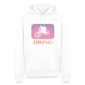 Biking - Männer Premium Bio Hoodie - Weiß - Vorne - Nico (187cm)
