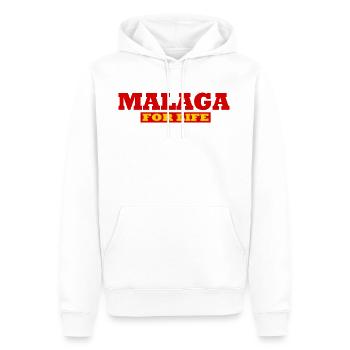 Malaga fürs leben - Malaga For life - Männer Premium Bio Hoodie - Weiß - Vorne - Nico (187cm)