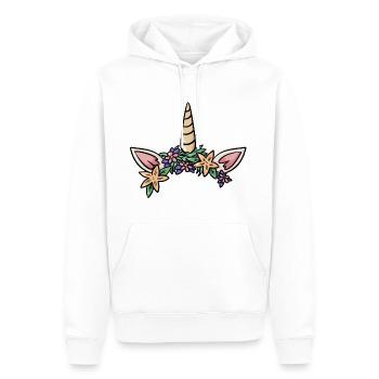 Einhorn Ohren Kopfschmuck niedliche Geschenkidee - Männer Premium Bio Hoodie - Weiß - Vorne - Nico (187cm)