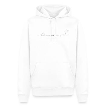 747 Seitenansicht im Blue-Print-Stil - Männer Premium Bio Hoodie - Weiß - Vorne - Nico (187cm)