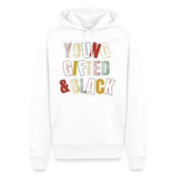 Juneteenth Black History Day Pride Gift - Men’s Premium Organic Hoodie - white - Front - Nico (187cm)