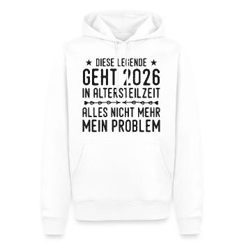 Altersteilzeit 2026 Angehender Ruhestand - Männer Premium Bio Hoodie - Weiß - Vorne - Nico (187cm)