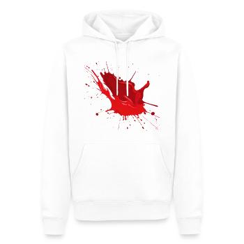 Party Blut Geschenkidee trendy - Männer Premium Bio Hoodie - Weiß - Vorne - Nico (187cm)
