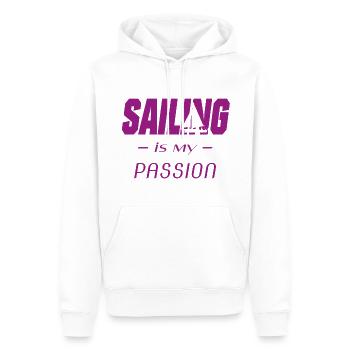 sailing - Männer Premium Bio Hoodie - Weiß - Vorne - Nico (187cm)