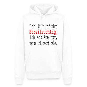 Sarkasmus Ironie Sarkastische Sprüche - Männer Premium Bio Hoodie - Weiß - Vorne - Nico (187cm)