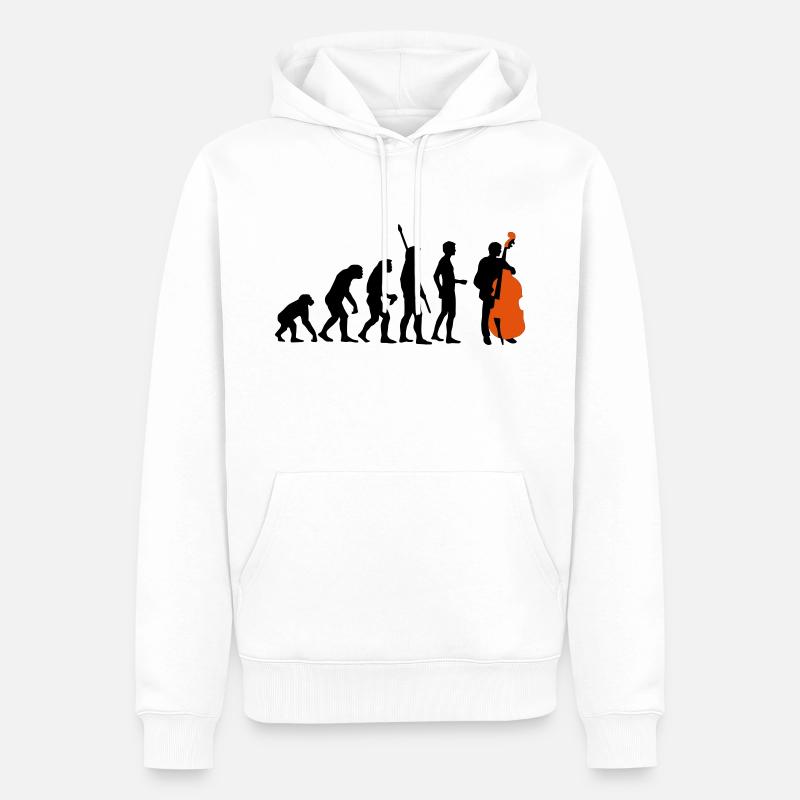 evolution_bass_2c - Sweat à capuche Premium bio Homme - blanc