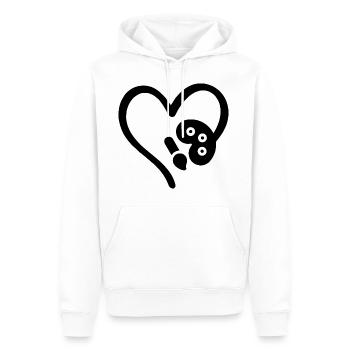 Maler Herz Kunstliebhaber - Männer Premium Bio Hoodie - Weiß - Vorne - Nico (187cm)