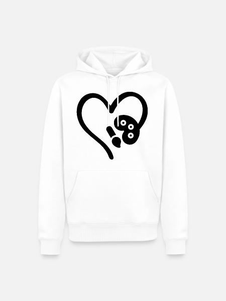 Painter Heart Art Lovers - Men’s Premium Organic Hoodie - white