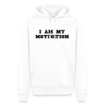 Je Suis Ma Motivation Sportif Motivation Sport - Sweat à capuche Premium bio Homme - blanc - Devant - Nico (187cm)