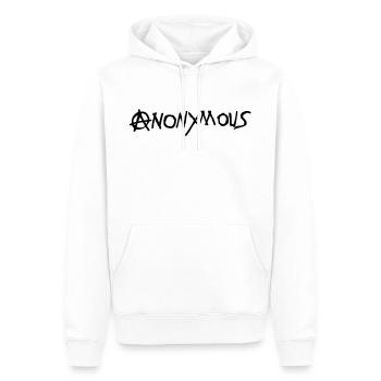 logo anarchy anonymous1 - Sweat à capuche Premium bio Homme - blanc - Devant - Nico (187cm)