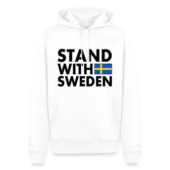 Suède - Sweat à capuche Premium bio Homme - blanc - Devant - Nico (187cm)
