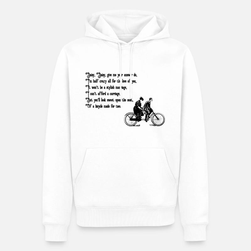 Gänseblümchen Gänseblümchen (schwarzer Text) - Männer Premium Bio Hoodie - Weiß