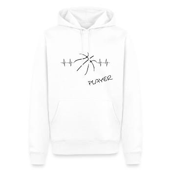 Basketball Player heartbeat Bball - Männer Premium Bio Hoodie - Weiß - Vorne - Nico (187cm)