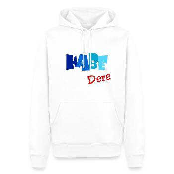 Habe Dere, Bayern, Servus - Männer Premium Bio Hoodie - Weiß - Vorne - Nico (187cm)